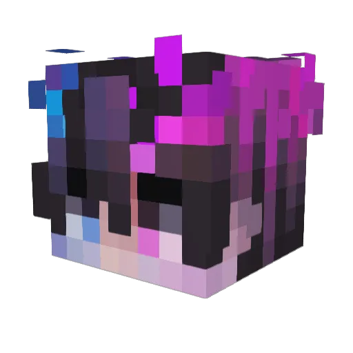 WieldingHammer Minecraft avatar head, 3D render