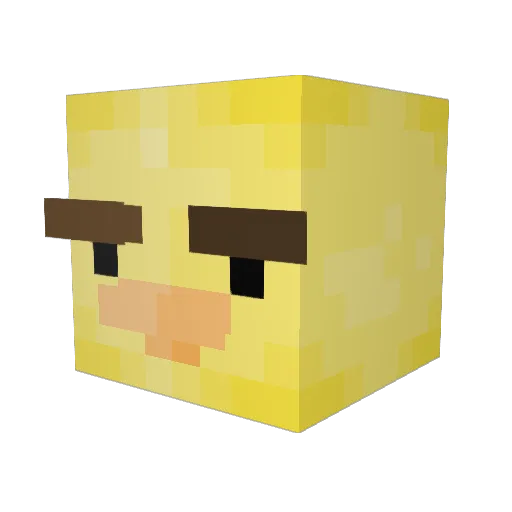 WierdnobZ_00 Minecraft avatar head, 3D render