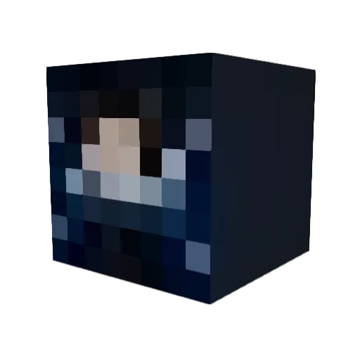 WieszKto Minecraft avatar head, 3D render