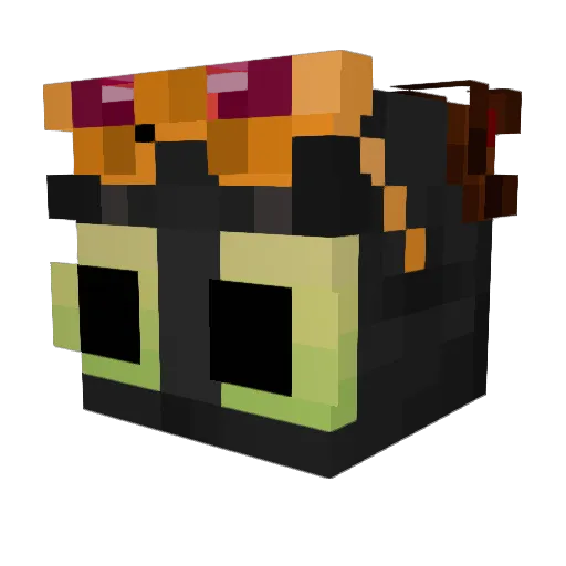 Wifal Minecraft avatar head, 3D render
