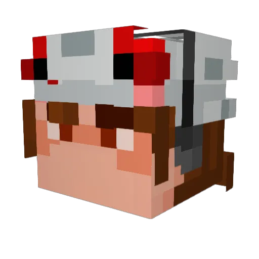 Wifanya Minecraft avatar head, 3D render