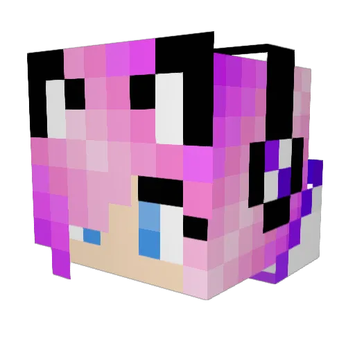 WifeOfMoose Minecraft avatar head, 3D render
