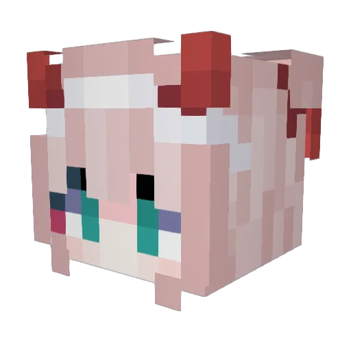 Wifesucc Minecraft avatar head, 3D render