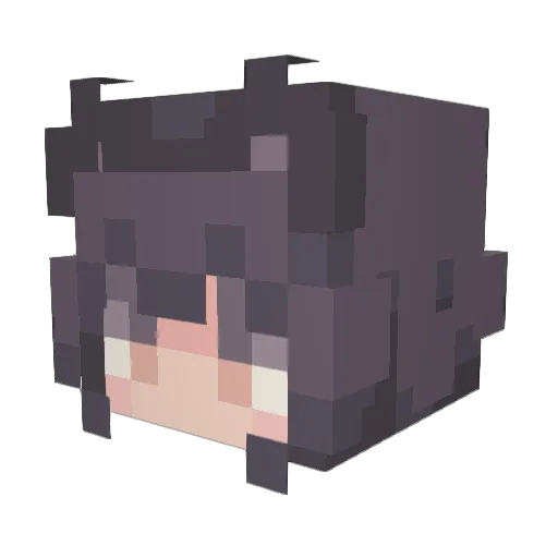 Wiffer Minecraft avatar head, 3D render