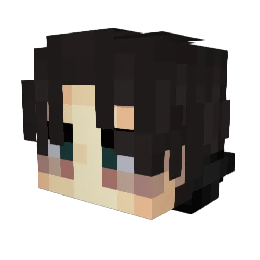 Wiffins Minecraft avatar head, 3D render