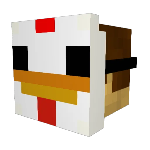 Wiflyx Minecraft avatar head, 3D render