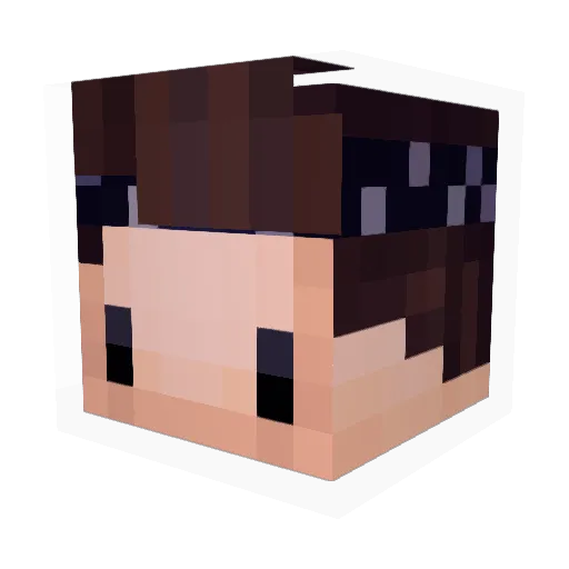 Wifro Minecraft avatar head, 3D render