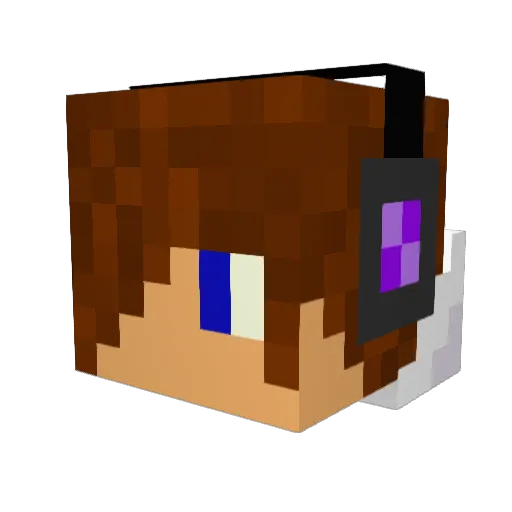 WigBilly Minecraft avatar head, 3D render