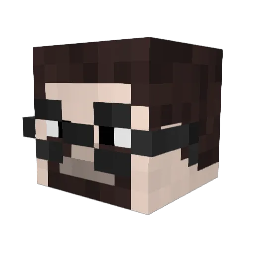 Wigga Minecraft avatar head, 3D render
