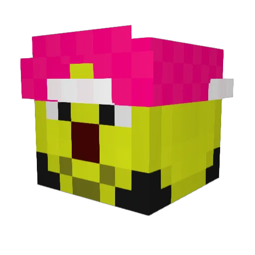 Wiggel Minecraft avatar head, 3D render