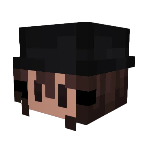 Wiggglet Minecraft avatar head, 3D render
