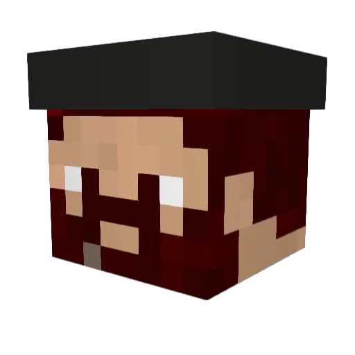 Wiggidy Minecraft avatar head, 3D render