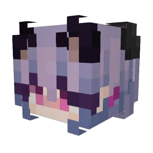 WiggleDxDWizard Minecraft avatar head, 3D render