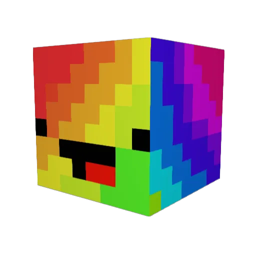 WiggleWeedle Minecraft avatar head, 3D render