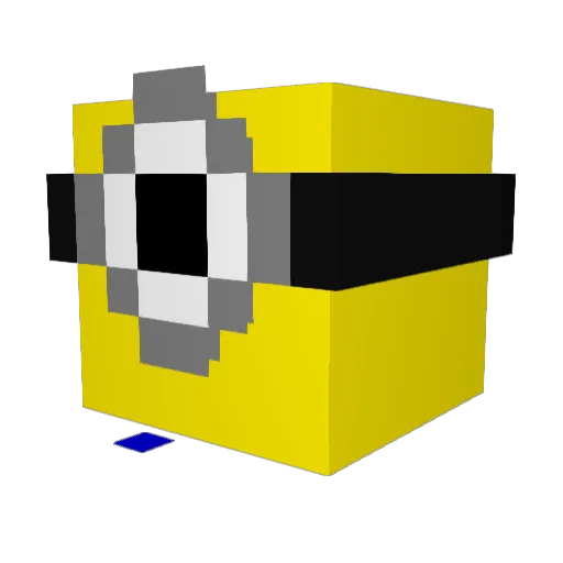 WiggleWormGaming Minecraft avatar head, 3D render