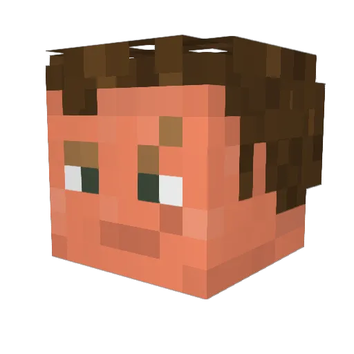 Wiggles888 Minecraft avatar head, 3D render