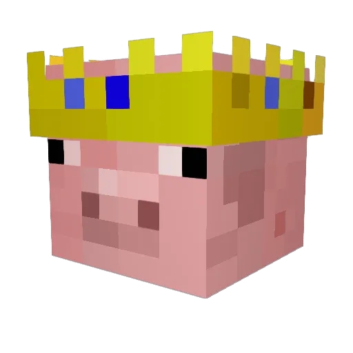 Wiggless77 Minecraft avatar head, 3D render