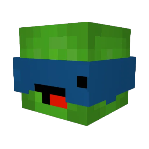 Wiggleworm01 Minecraft avatar head, 3D render