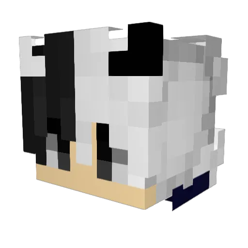 Wigglywax Minecraft avatar head, 3D render