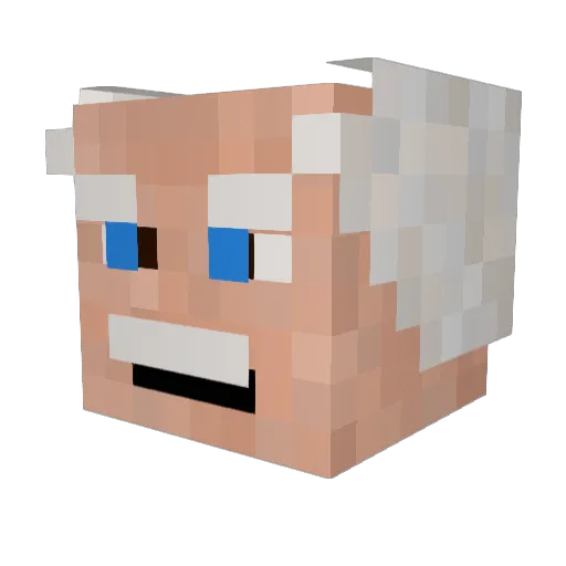 WiggoB07 Minecraft avatar head, 3D render
