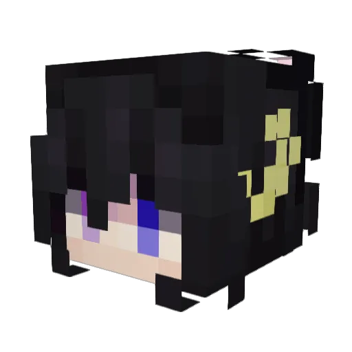 WightQueen Minecraft avatar head, 3D render