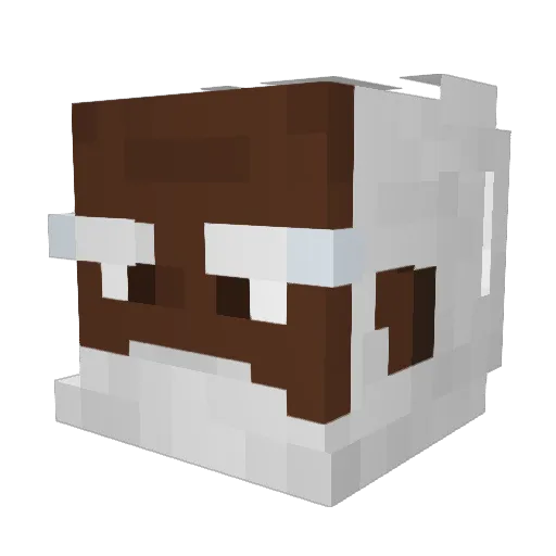 Wiglle Minecraft avatar head, 3D render