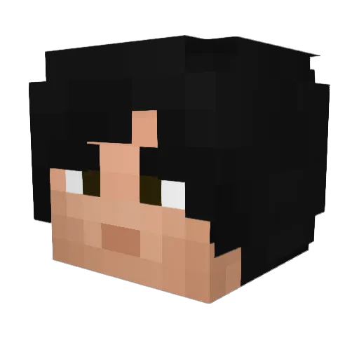 Wigstan Minecraft avatar head, 3D render