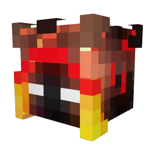WiiGeeV Minecraft avatar head, 3D render