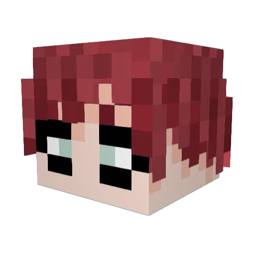 WiiRooN Minecraft avatar head, 3D render