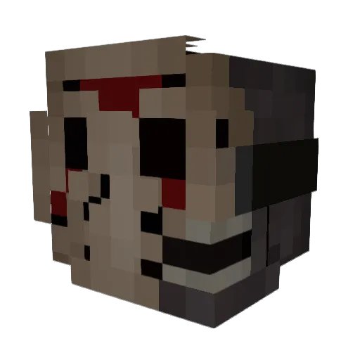 WiiZiii Minecraft avatar head, 3D render