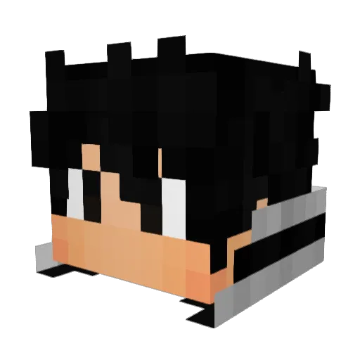 Wiideo Minecraft avatar head, 3D render