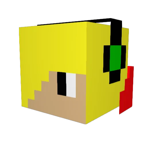 Wiig21 Minecraft avatar head, 3D render