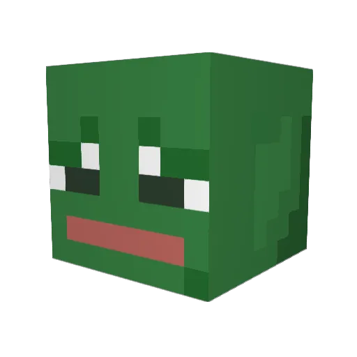 WiiiZzD Minecraft avatar head, 3D render