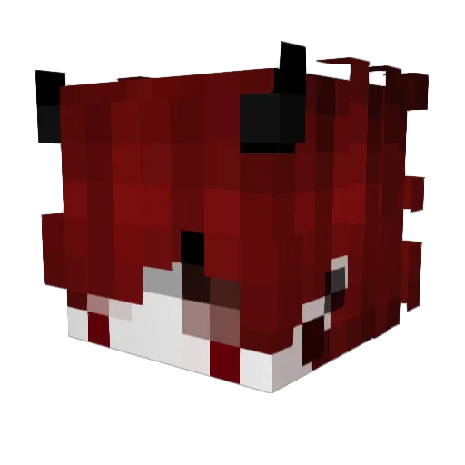 WiildCat Minecraft avatar head, 3D render