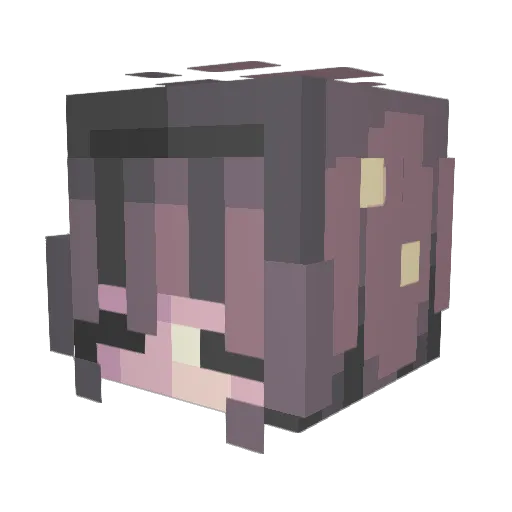 Wiin3e Minecraft avatar head, 3D render