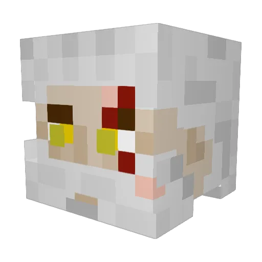 Wiinchesterr Minecraft avatar head, 3D render