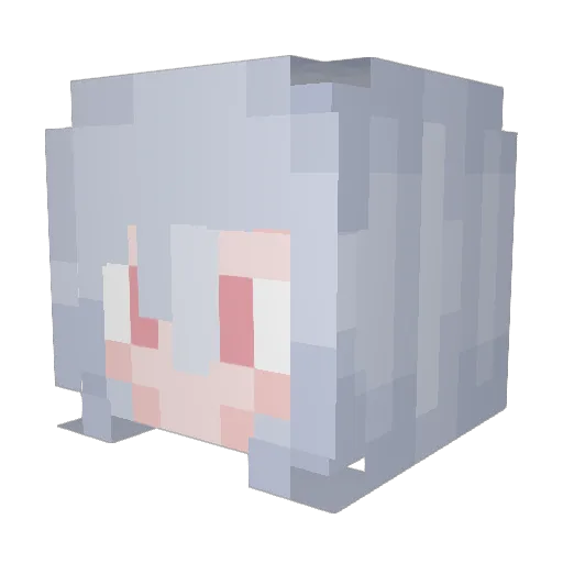 Wiindww Minecraft avatar head, 3D render