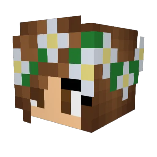 Wiitigo_A Minecraft avatar head, 3D render