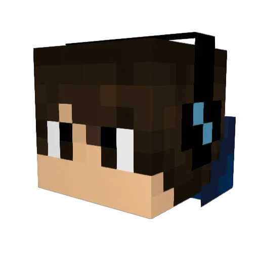 Wiitt Minecraft avatar head, 3D render