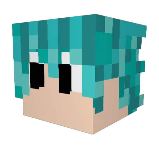 Wiizzypwn3d Minecraft avatar head, 3D render