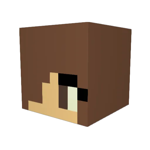 Wijuma Minecraft avatar head, 3D render