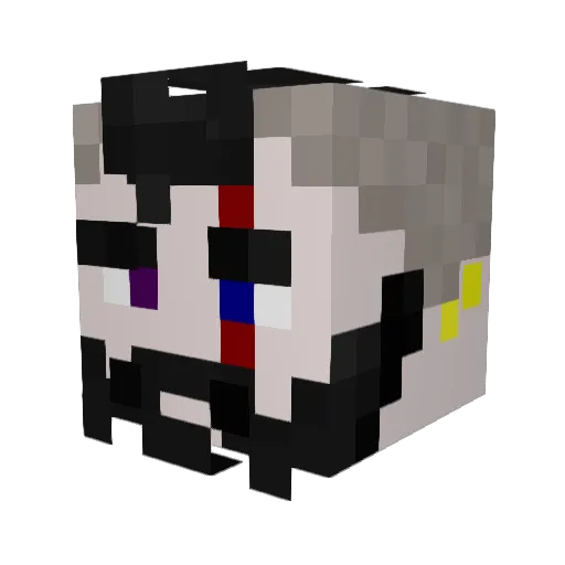 WikedSilence Minecraft avatar head, 3D render