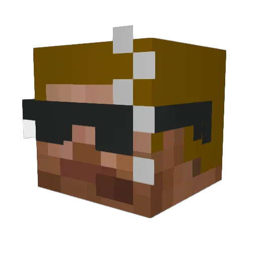 WiketWarkit Minecraft avatar head, 3D render