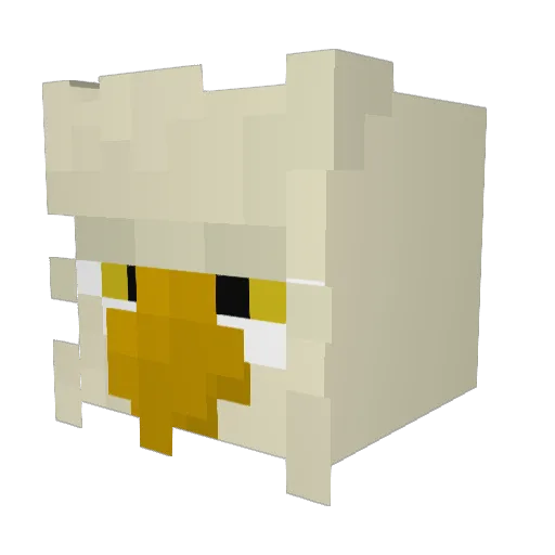 Wiking_05 Minecraft avatar head, 3D render