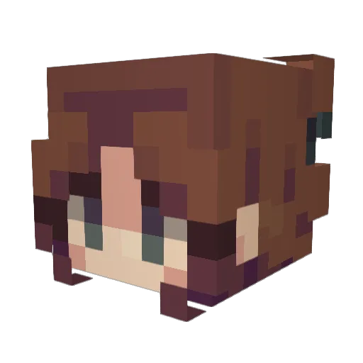Wikiqp Minecraft avatar head, 3D render
