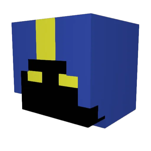 Wikjox Minecraft avatar head, 3D render