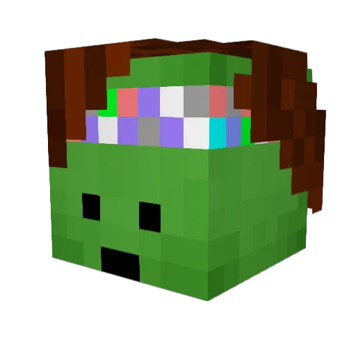 Wiktm Minecraft avatar head, 3D render