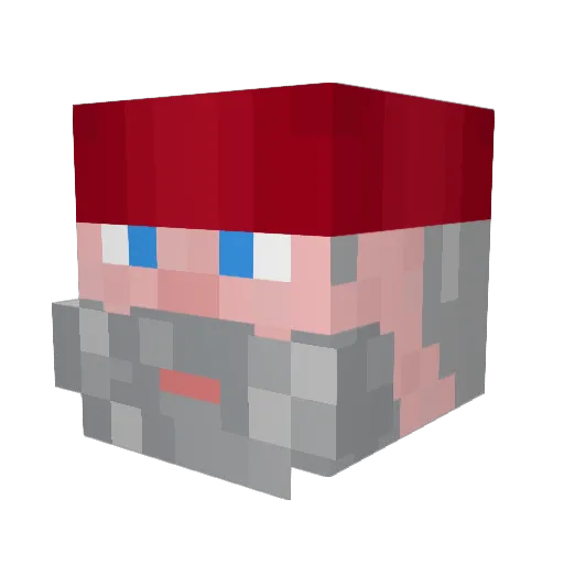 WiktorFurtek Minecraft avatar head, 3D render