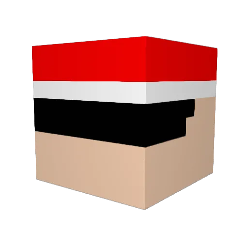 WiktorHP Minecraft avatar head, 3D render