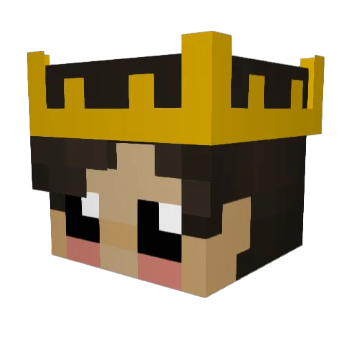 WiktoriaMarika Minecraft avatar head, 3D render